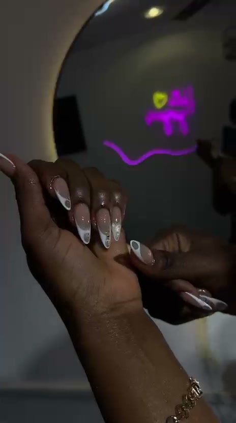 Intricate nail art design detail